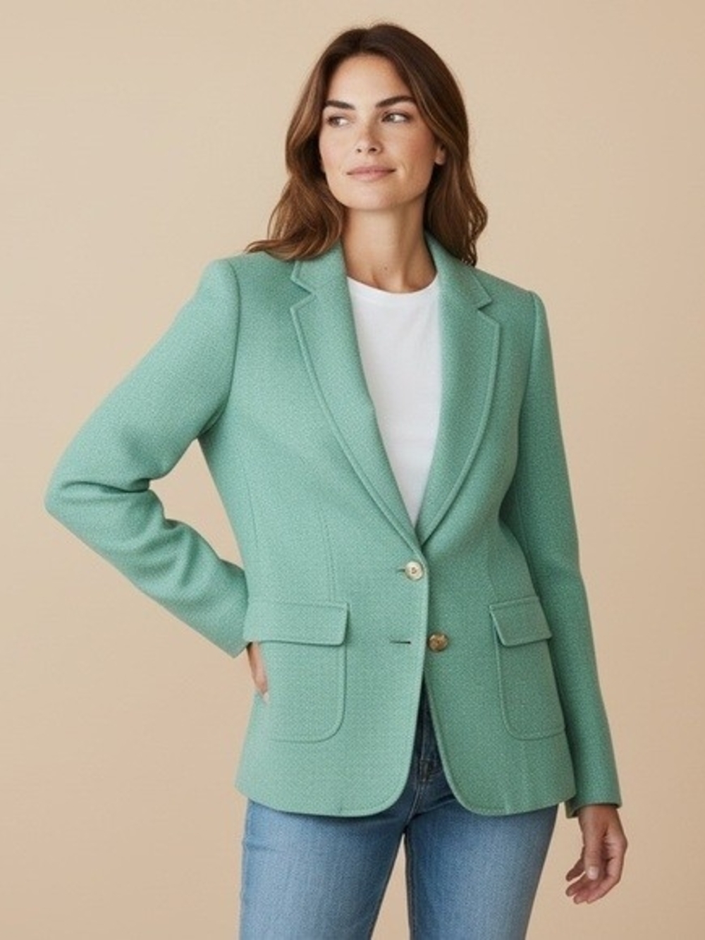 Banana Republic Mint Green Tailored Women's Blazer